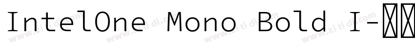 IntelOne Mono Bold I字体转换